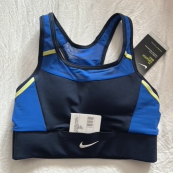 Nike Womens Swoosh Pocket Obsidian Sports Bra (BNWT) - Picture 7 of 8